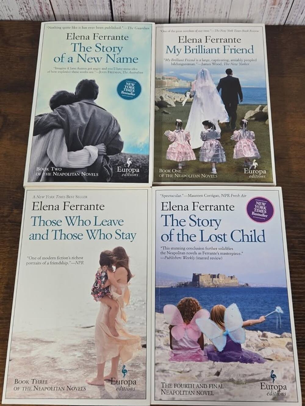 Elena Ferrante Neapolitan Europa Edition FULL SET Collection 4 PERFECT CONDITION